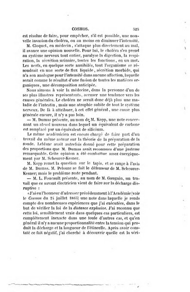 Le cosmos revue encyclopedique hebdomadaire des progres des sciences et de leurs applications aux arts et a l'industrie