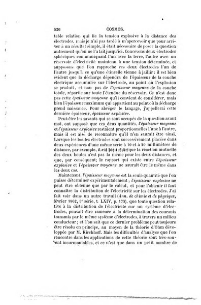 Le cosmos revue encyclopedique hebdomadaire des progres des sciences et de leurs applications aux arts et a l'industrie