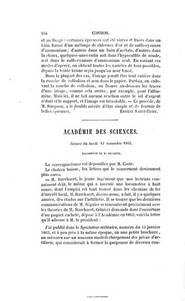 Le cosmos revue encyclopedique hebdomadaire des progres des sciences et de leurs applications aux arts et a l'industrie