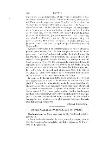 Le cosmos revue encyclopedique hebdomadaire des progres des sciences et de leurs applications aux arts et a l'industrie