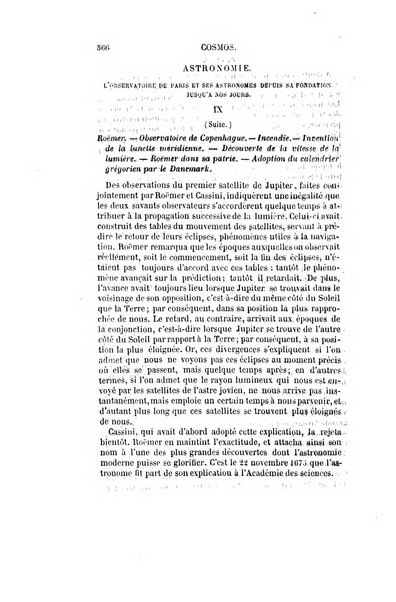 Le cosmos revue encyclopedique hebdomadaire des progres des sciences et de leurs applications aux arts et a l'industrie