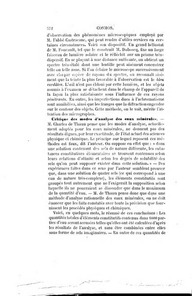 Le cosmos revue encyclopedique hebdomadaire des progres des sciences et de leurs applications aux arts et a l'industrie