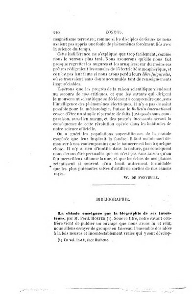 Le cosmos revue encyclopedique hebdomadaire des progres des sciences et de leurs applications aux arts et a l'industrie