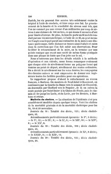 Le cosmos revue encyclopedique hebdomadaire des progres des sciences et de leurs applications aux arts et a l'industrie