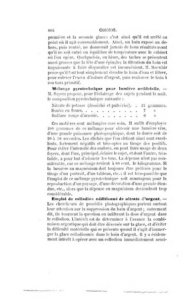 Le cosmos revue encyclopedique hebdomadaire des progres des sciences et de leurs applications aux arts et a l'industrie