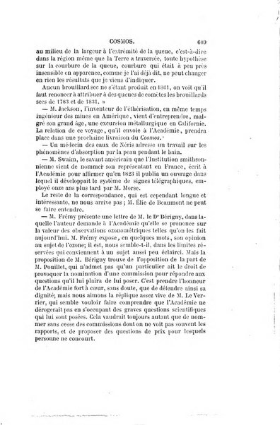 Le cosmos revue encyclopedique hebdomadaire des progres des sciences et de leurs applications aux arts et a l'industrie