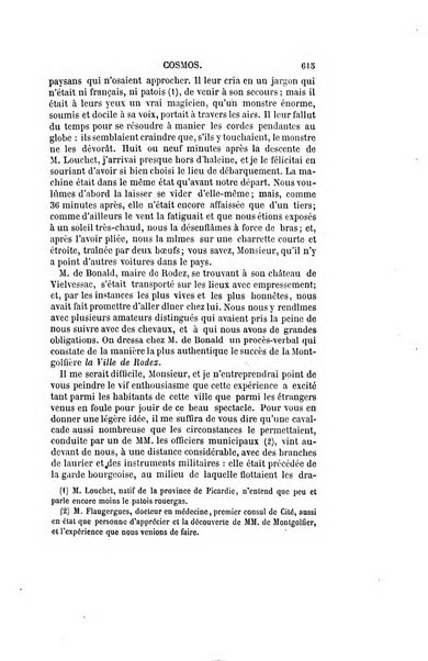 Le cosmos revue encyclopedique hebdomadaire des progres des sciences et de leurs applications aux arts et a l'industrie