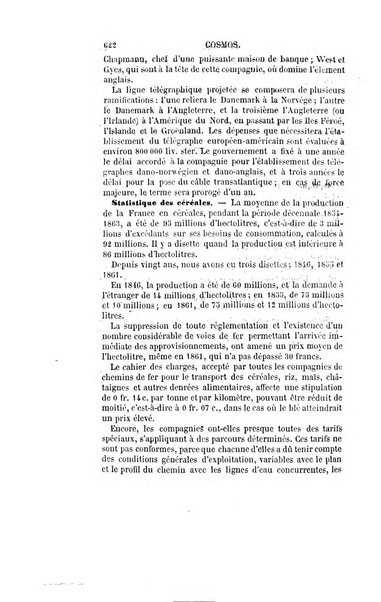 Le cosmos revue encyclopedique hebdomadaire des progres des sciences et de leurs applications aux arts et a l'industrie