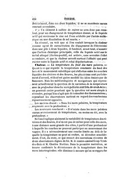 Le cosmos revue encyclopedique hebdomadaire des progres des sciences et de leurs applications aux arts et a l'industrie