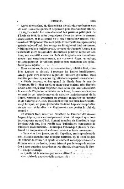 Le cosmos revue encyclopedique hebdomadaire des progres des sciences et de leurs applications aux arts et a l'industrie