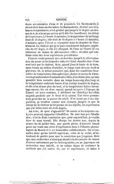 Le cosmos revue encyclopedique hebdomadaire des progres des sciences et de leurs applications aux arts et a l'industrie