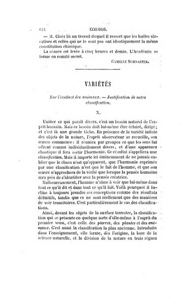 Le cosmos revue encyclopedique hebdomadaire des progres des sciences et de leurs applications aux arts et a l'industrie