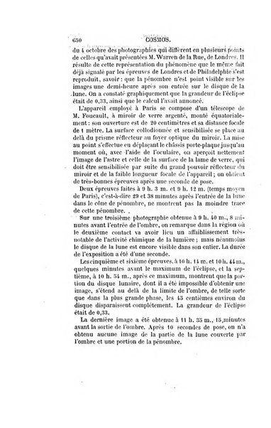 Le cosmos revue encyclopedique hebdomadaire des progres des sciences et de leurs applications aux arts et a l'industrie