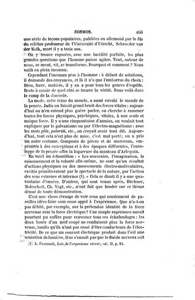 Le cosmos revue encyclopedique hebdomadaire des progres des sciences et de leurs applications aux arts et a l'industrie