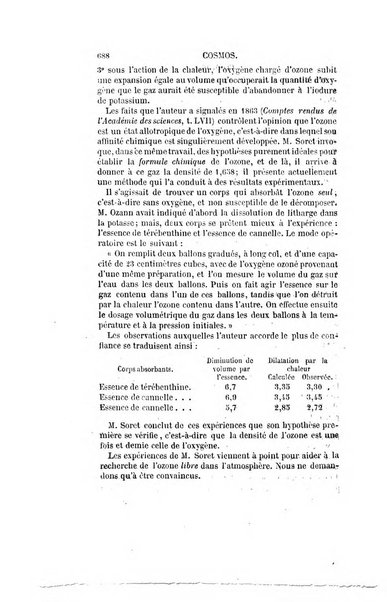 Le cosmos revue encyclopedique hebdomadaire des progres des sciences et de leurs applications aux arts et a l'industrie