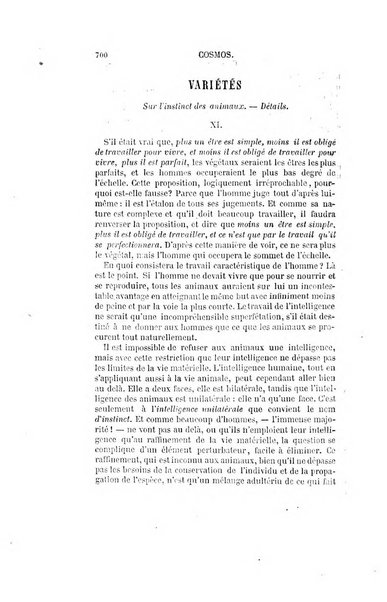 Le cosmos revue encyclopedique hebdomadaire des progres des sciences et de leurs applications aux arts et a l'industrie