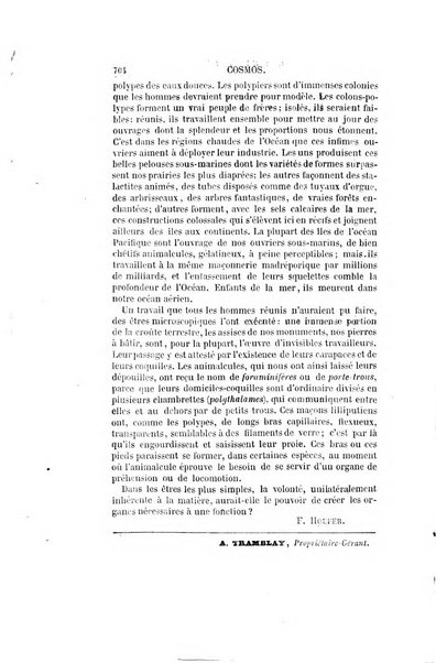 Le cosmos revue encyclopedique hebdomadaire des progres des sciences et de leurs applications aux arts et a l'industrie