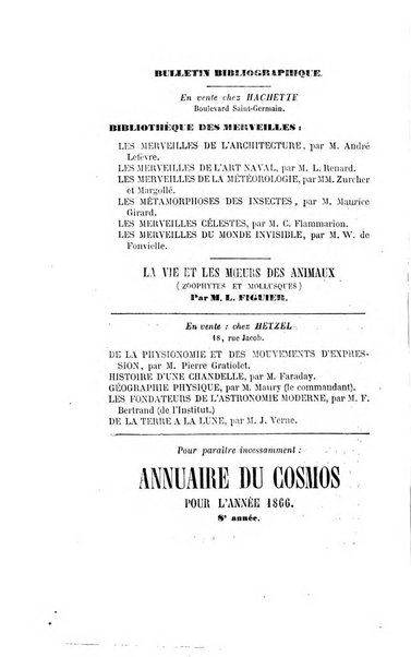 Le cosmos revue encyclopedique hebdomadaire des progres des sciences et de leurs applications aux arts et a l'industrie