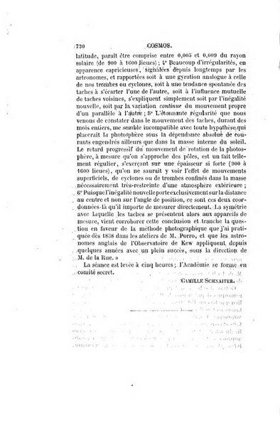 Le cosmos revue encyclopedique hebdomadaire des progres des sciences et de leurs applications aux arts et a l'industrie