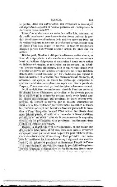 Le cosmos revue encyclopedique hebdomadaire des progres des sciences et de leurs applications aux arts et a l'industrie