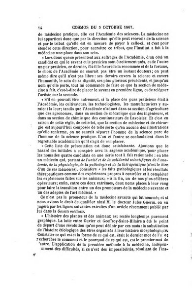 Le cosmos revue encyclopedique hebdomadaire des progres des sciences et de leurs applications aux arts et a l'industrie