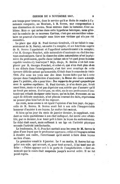 Le cosmos revue encyclopedique hebdomadaire des progres des sciences et de leurs applications aux arts et a l'industrie