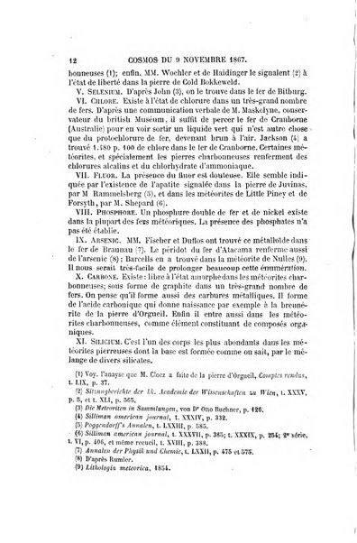 Le cosmos revue encyclopedique hebdomadaire des progres des sciences et de leurs applications aux arts et a l'industrie