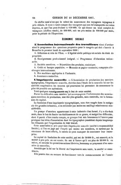 Le cosmos revue encyclopedique hebdomadaire des progres des sciences et de leurs applications aux arts et a l'industrie