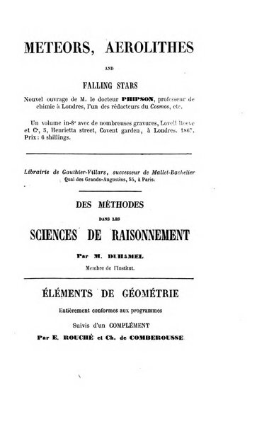 Le cosmos revue encyclopedique hebdomadaire des progres des sciences et de leurs applications aux arts et a l'industrie