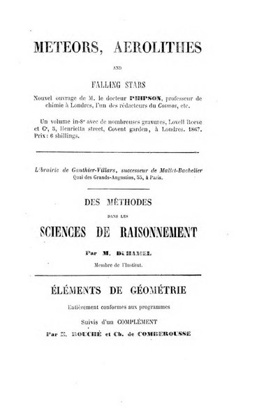 Le cosmos revue encyclopedique hebdomadaire des progres des sciences et de leurs applications aux arts et a l'industrie