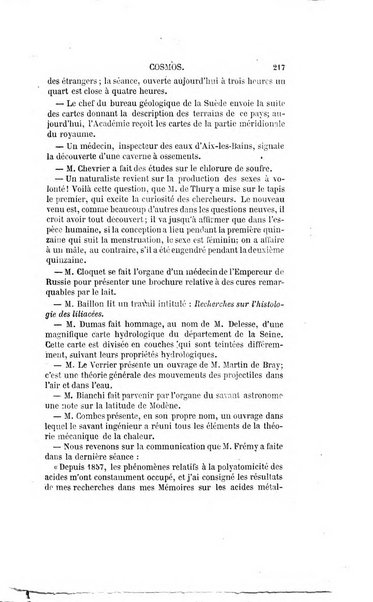 Le cosmos revue encyclopedique hebdomadaire des progres des sciences et de leurs applications aux arts et a l'industrie