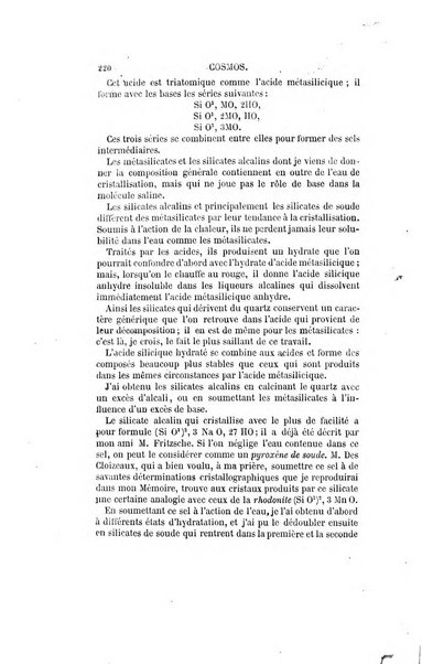 Le cosmos revue encyclopedique hebdomadaire des progres des sciences et de leurs applications aux arts et a l'industrie