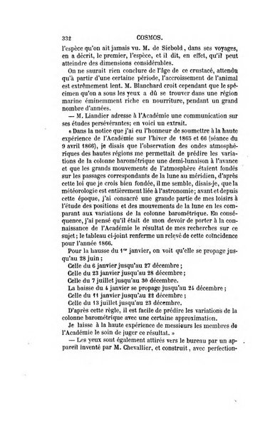 Le cosmos revue encyclopedique hebdomadaire des progres des sciences et de leurs applications aux arts et a l'industrie