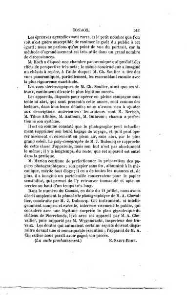 Le cosmos revue encyclopedique hebdomadaire des progres des sciences et de leurs applications aux arts et a l'industrie
