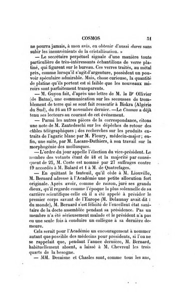 Le cosmos revue encyclopedique hebdomadaire des progres des sciences et de leurs applications aux arts et a l'industrie