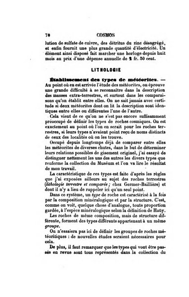 Le cosmos revue encyclopedique hebdomadaire des progres des sciences et de leurs applications aux arts et a l'industrie