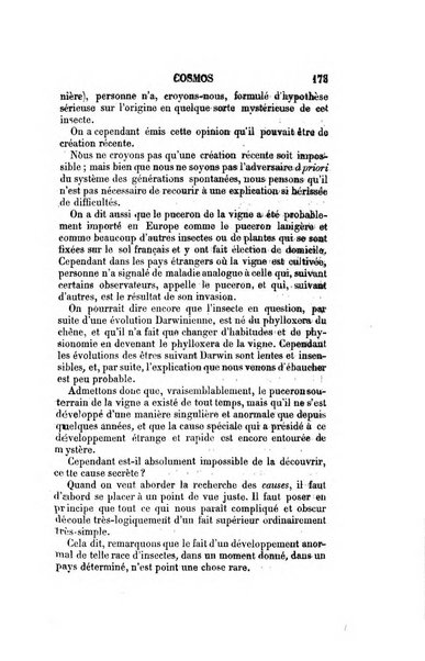 Le cosmos revue encyclopedique hebdomadaire des progres des sciences et de leurs applications aux arts et a l'industrie