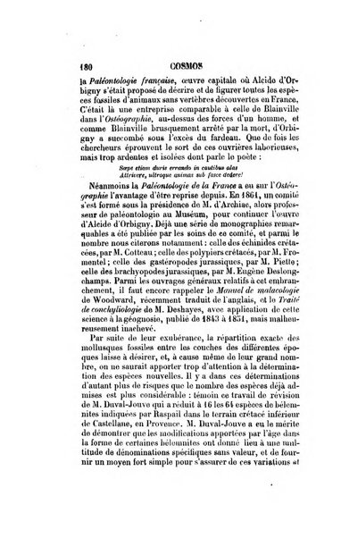 Le cosmos revue encyclopedique hebdomadaire des progres des sciences et de leurs applications aux arts et a l'industrie