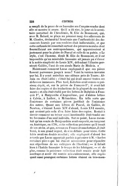 Le cosmos revue encyclopedique hebdomadaire des progres des sciences et de leurs applications aux arts et a l'industrie