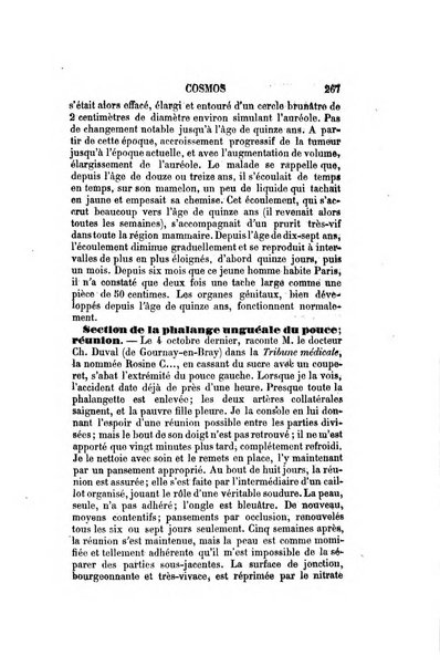 Le cosmos revue encyclopedique hebdomadaire des progres des sciences et de leurs applications aux arts et a l'industrie