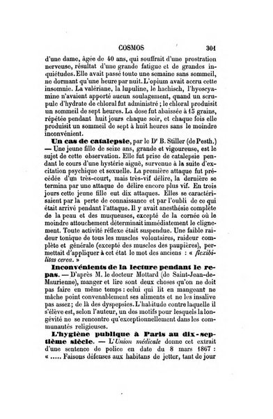 Le cosmos revue encyclopedique hebdomadaire des progres des sciences et de leurs applications aux arts et a l'industrie