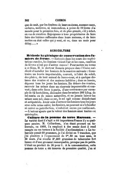 Le cosmos revue encyclopedique hebdomadaire des progres des sciences et de leurs applications aux arts et a l'industrie