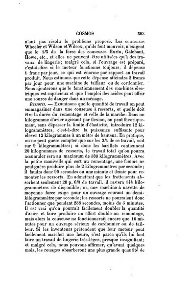 Le cosmos revue encyclopedique hebdomadaire des progres des sciences et de leurs applications aux arts et a l'industrie