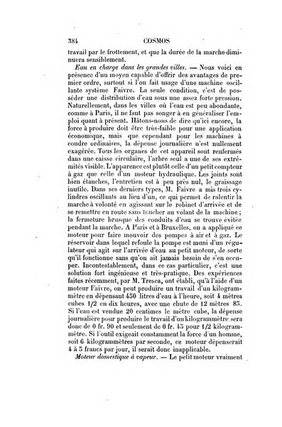 Le cosmos revue encyclopedique hebdomadaire des progres des sciences et de leurs applications aux arts et a l'industrie