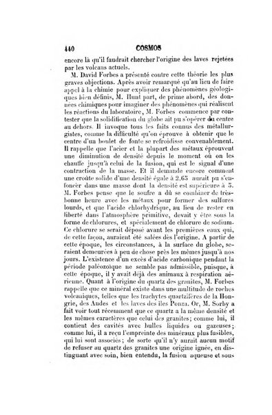 Le cosmos revue encyclopedique hebdomadaire des progres des sciences et de leurs applications aux arts et a l'industrie