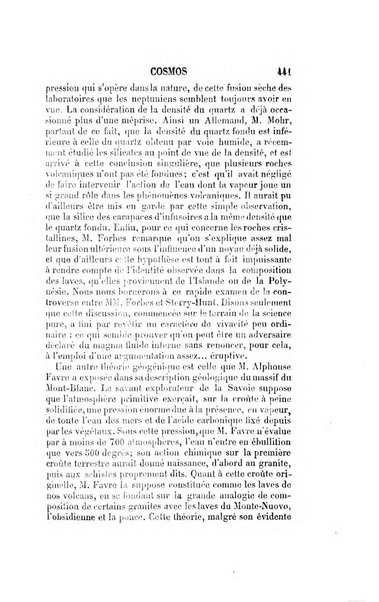 Le cosmos revue encyclopedique hebdomadaire des progres des sciences et de leurs applications aux arts et a l'industrie