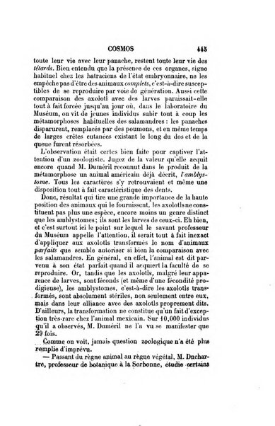 Le cosmos revue encyclopedique hebdomadaire des progres des sciences et de leurs applications aux arts et a l'industrie