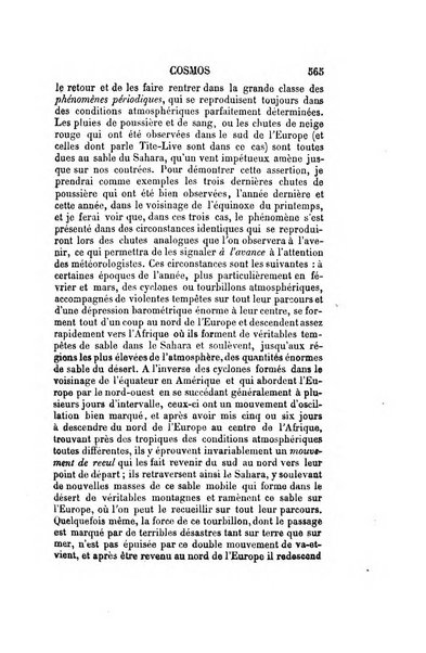 Le cosmos revue encyclopedique hebdomadaire des progres des sciences et de leurs applications aux arts et a l'industrie