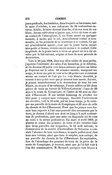 Le cosmos revue encyclopedique hebdomadaire des progres des sciences et de leurs applications aux arts et a l'industrie