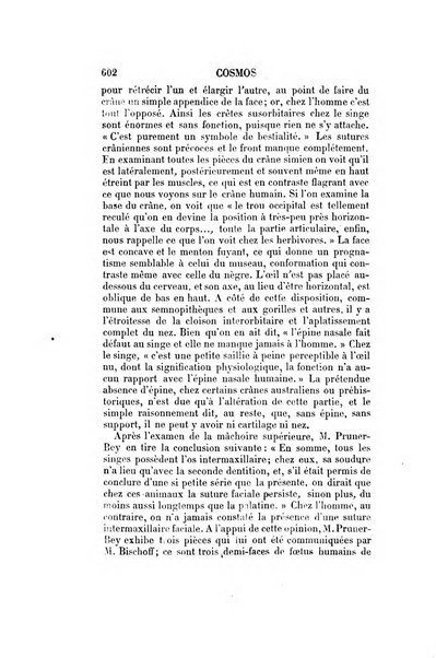 Le cosmos revue encyclopedique hebdomadaire des progres des sciences et de leurs applications aux arts et a l'industrie